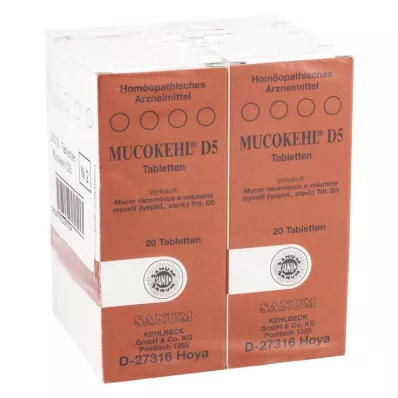 Mucokehl tabletta D 5, 10x20 db
