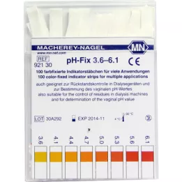 PH-FIX Indikátorcsíkok pH 3,6-6,1, 100 db