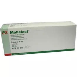 MOLLELAST 6 cmx4 m-es fehér kötszer, 20 db