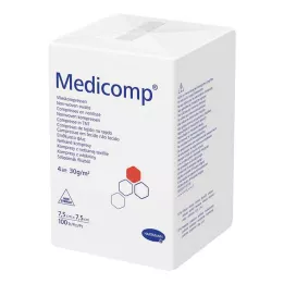 MEDICOMP Nem szőtt komp. nem steril 7,5x7,5 cm 4 rétegű, 100 db