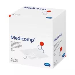 MEDICOMP Nem szőtt komp. nem steril 10x10 cm 4 rétegű, 100 db