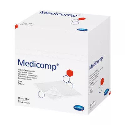 MEDICOMP Nem szőtt komp. nem steril 10x10 cm 4 rétegű, 100 db MEDICOMP Nem szőtt komp. nem steril 10x10 cm 4 rétegű, 100 db