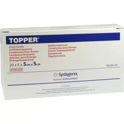 TOPPER Slit Compr.5x5 cm steril, 20X5 db