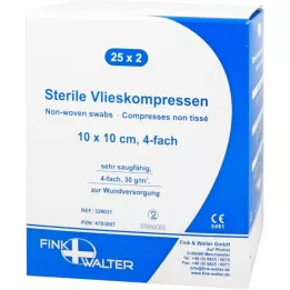 VLIESKOMPRESSEN 10x10 cm steril 4 rétegű, 25X2 db