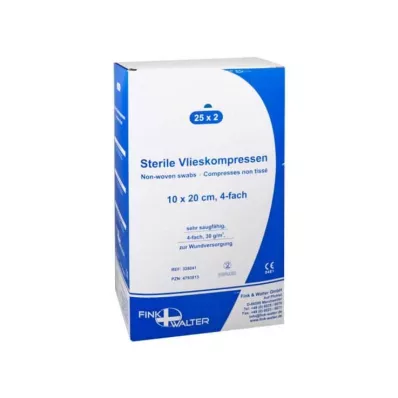 VLIESKOMPRESSEN 10x20 cm steril 4 rétegű, 25X2 db