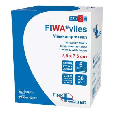 VLIESKOMPRESSEN 7,5x7,5 cm steril 6x, 25X2 db