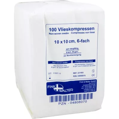 VLIESKOMPRESSEN 10x10 cm nem steril 6x, 100 db