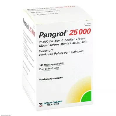 Pangrol 25000 kemény kapszula gyomornedv-ellenálló bevonattal, 100 db Pangrol 25000 kemény kapszula gyomornedv-ellenálló bevonattal, 100 db