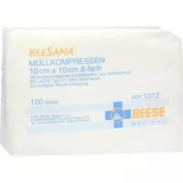 MULLKOMPRESSEN 10x10 cm nem steril 8x, 100 db