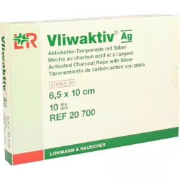 VLIWAKTIV AG Aktivált szén tampon ezüsttel 6,5x10 cm, 10 db