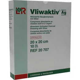 VLIWAKTIV AG Aktív szén abszorbens komp. ezüsttel 20x20 cm, 10 db