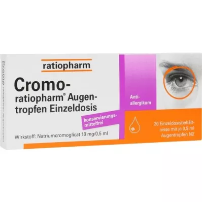 CROMO-RATIOPHARM Szemcseppek egyszeri adag, 20X0,5 ml