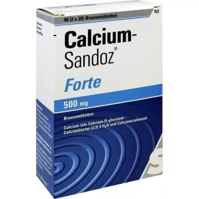 CALCIUM SANDOZ forte pezsgőtabletta, 2X20 db