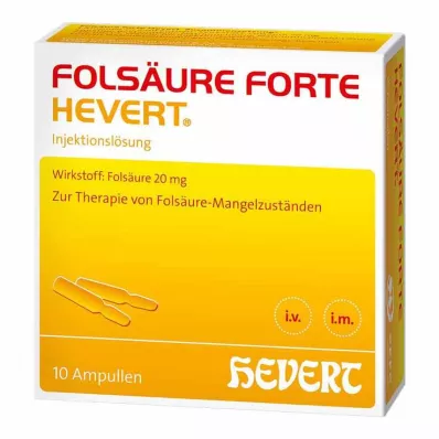 FOLSÄURE HEVERT forte ampullák, 10X2 ml