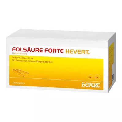 FOLSÄURE HEVERT forte ampullák, 100X2 ml