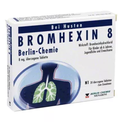 BROMHEXIN 8 Berlin Chemie bevont tabletta, 20 db