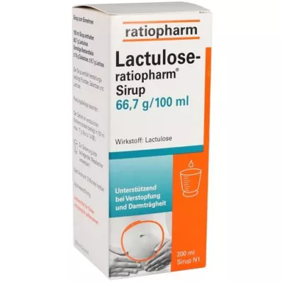 LACTULOSE-ratiopharm szirup, 200 ml