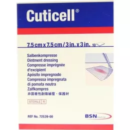 CUTICELL 7,5x7,5 cm-es kenőcsös borogatás, 10 db