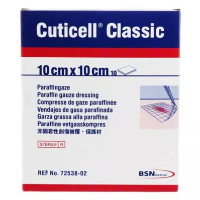 CUTICELL Klasszikus sebgéz 10x10 cm, 10 db