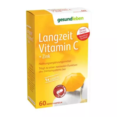 GESUND LEBEN Tartós C-vitamin+cink kapszula, 60 db