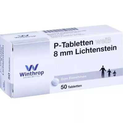 P TABLETTEN fehér 8 mm, 50 db