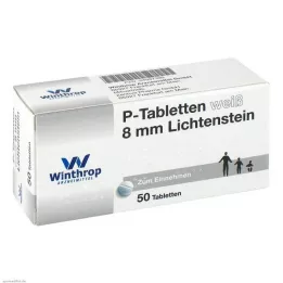 P TABLETTEN fehér 8 mm, 50 db