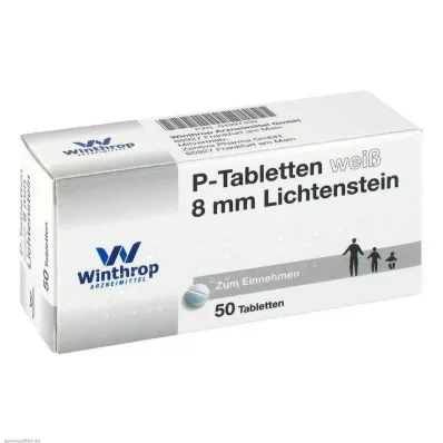 P tabletta fehér 8 mm, 50 db