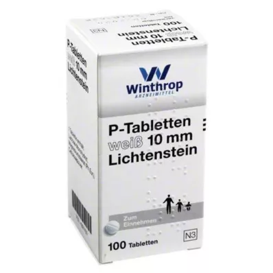 P tabletta fehér 10 mm, 100 db