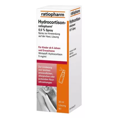 HYDROCORTISON-ratiopharm 0,5%-os spray, 30 ml