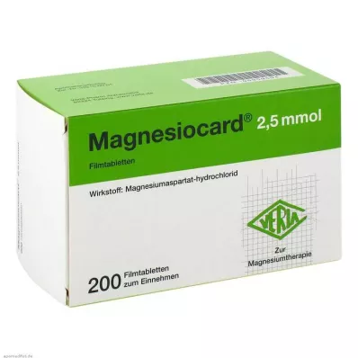 MAGNESIOCARD 2,5 mmol filmtabletta, 200 db MAGNESIOCARD 2,5 mmol filmtabletta, 200 db