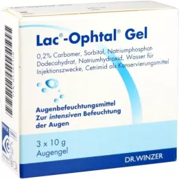 LAC OPHTAL Gél, 3X10 g