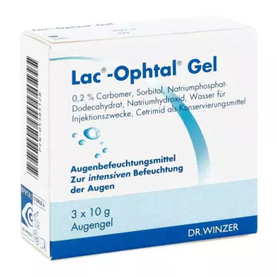 LAC OPHTAL Gél, 3X10 g
