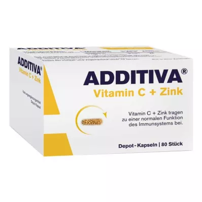 ADDITIVA C-vitamin+cink depot kapszula, promóciós csomag, 80 db