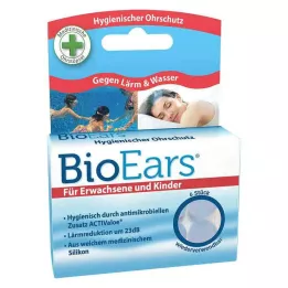 BIOEARS Antimikrobiális szilikon füldugó, 6 db