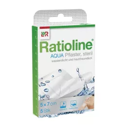 RATIOLINE aqua Shower Plaster Plus 5x7 cm steril, 5 db
