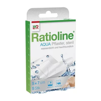 RATIOLINE aqua Shower Plaster Plus 5x7 cm steril, 5 db RATIOLINE aqua Shower Plaster Plus 5x7 cm steril, 5 db