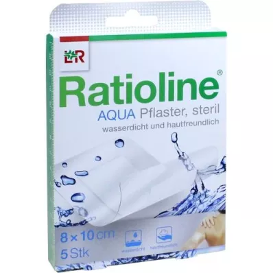 RATIOLINE aqua Shower Plaster Plus 8x10 cm steril, 5 db