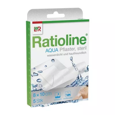 RATIOLINE aqua Shower Plaster Plus 8x10 cm steril, 5 db