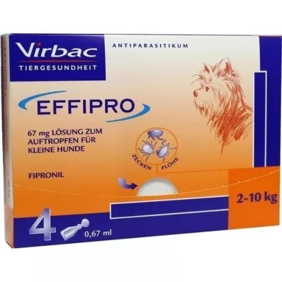 EFFIPRO 67 mg pip.oldat csepegtetéshez.kistestű kutyáknak, 4 db