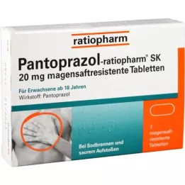 PANTOPRAZOL-ratiopharm SK 20 mg bélsavmentes tabletta, 7 db