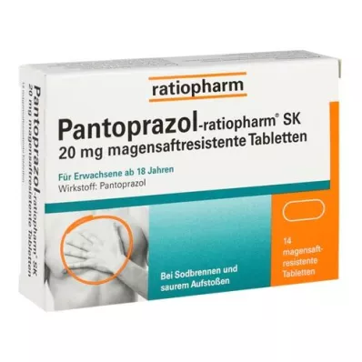 PANTOPRAZOL-ratiopharm SK 20 mg bélsavmentes tabletta, 14 db
