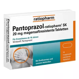 PANTOPRAZOL-ratiopharm SK 20 mg bélsavmentes tabletta, 14 db