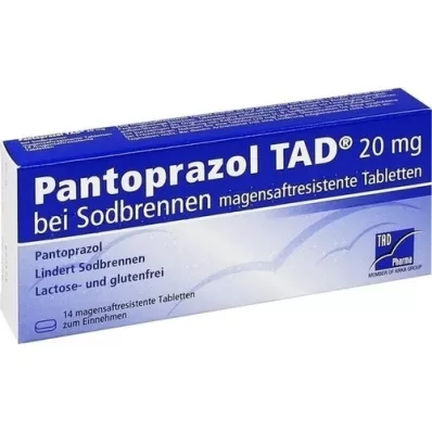 PANTOPRAZOL TAD 20 mg b.Sodbrenn. gyomornedv tabletta, 14 db