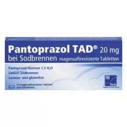 PANTOPRAZOL TAD 20 mg b.Sodbrenn. gyomornedv tabletta, 14 db