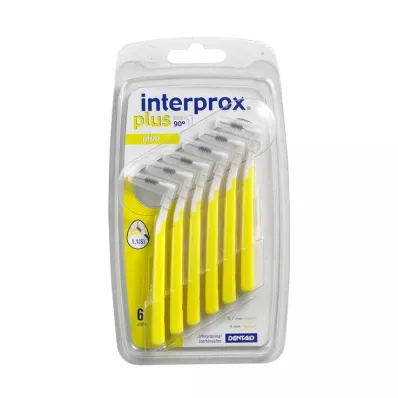 INTERPROX plusz mini sárga fogközti kefe, 6 db