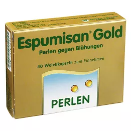 ESPUMISAN Arany gyöngyök puffadás ellen, 40 db