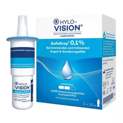 HYLO-VISION SafeDrop 0,1%-os szemcsepp, 2X10 ml