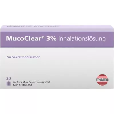 MUCOCLEAR 3%-os NaCl inhalációs oldat, 20X4 ml