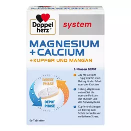 DOPPELHERZ Magnézium+kalcium+réz+mangán sziszt. tab, 60 db