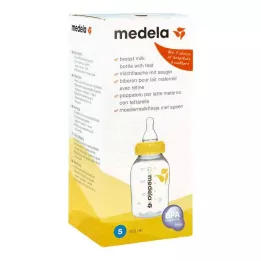 MEDELA 150 ml-es tejesüveg szopogatóval, 1 db